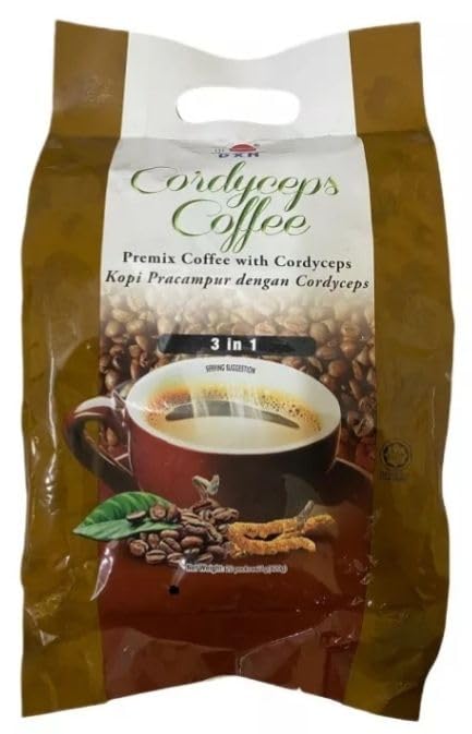 DXN Cordyceps Coffee 3 In 1 Premix 25 Sachets (1 Pack) (2 Pack, Cordyceps)